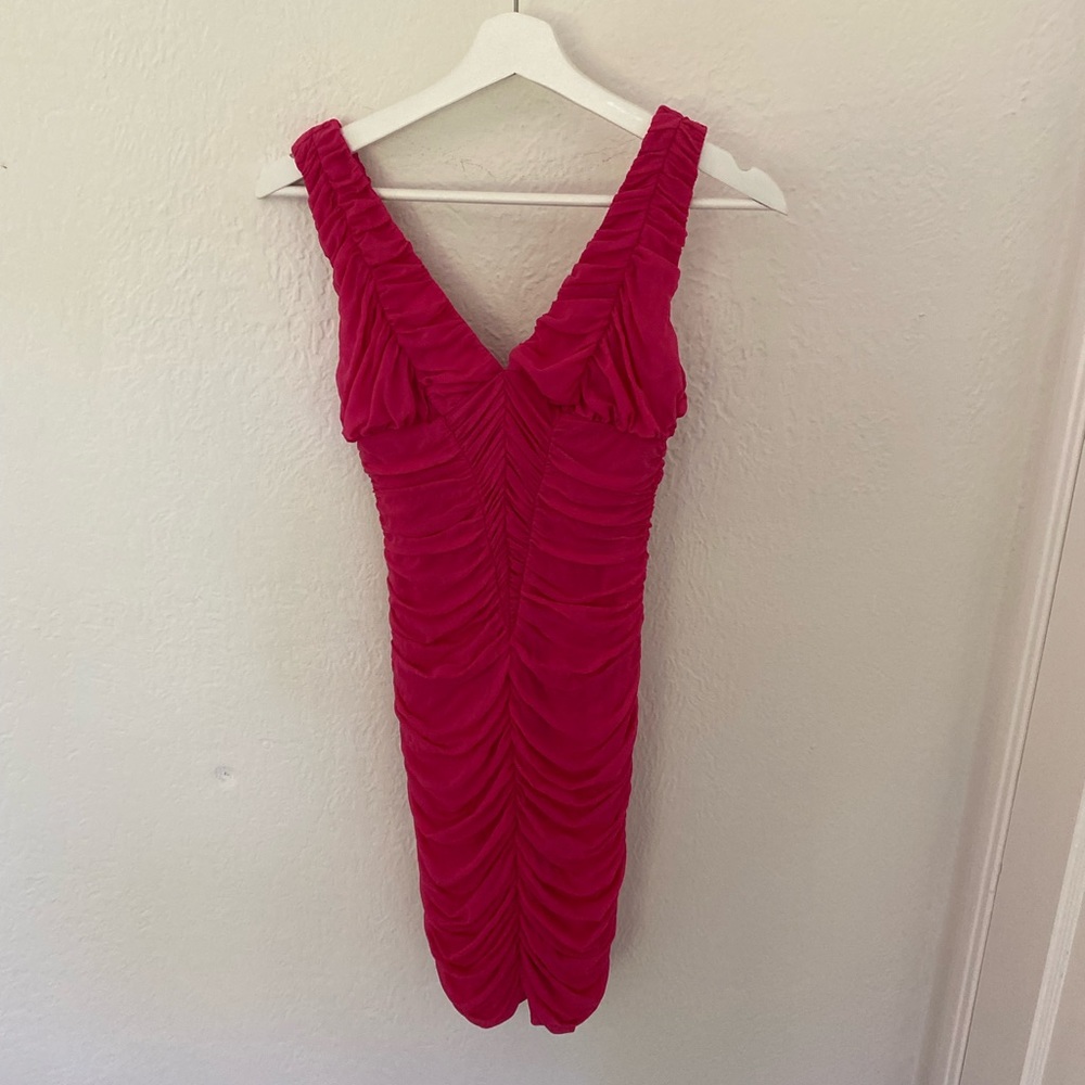 Bebe hot pink mini dress xs